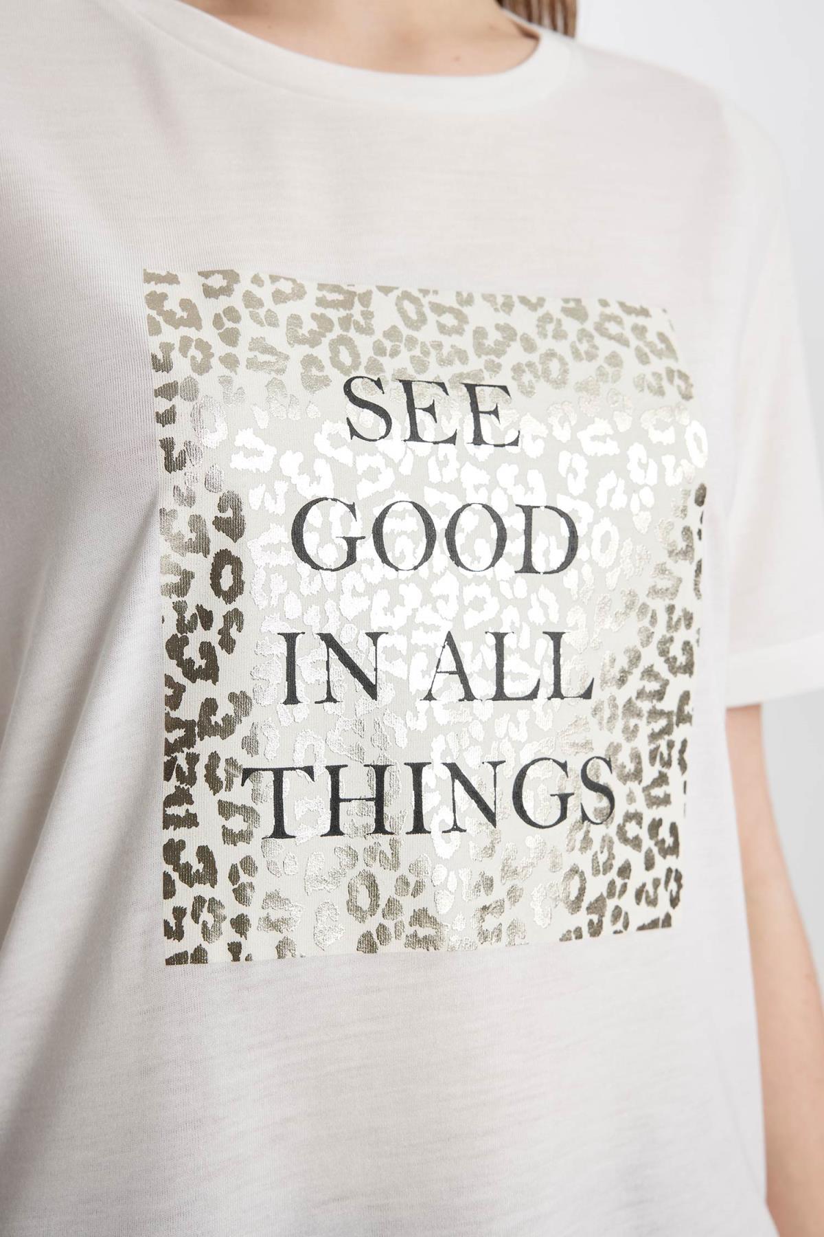 تی شرت زنانه دفاکتو | B9214AX24SM Defacto - Image 5