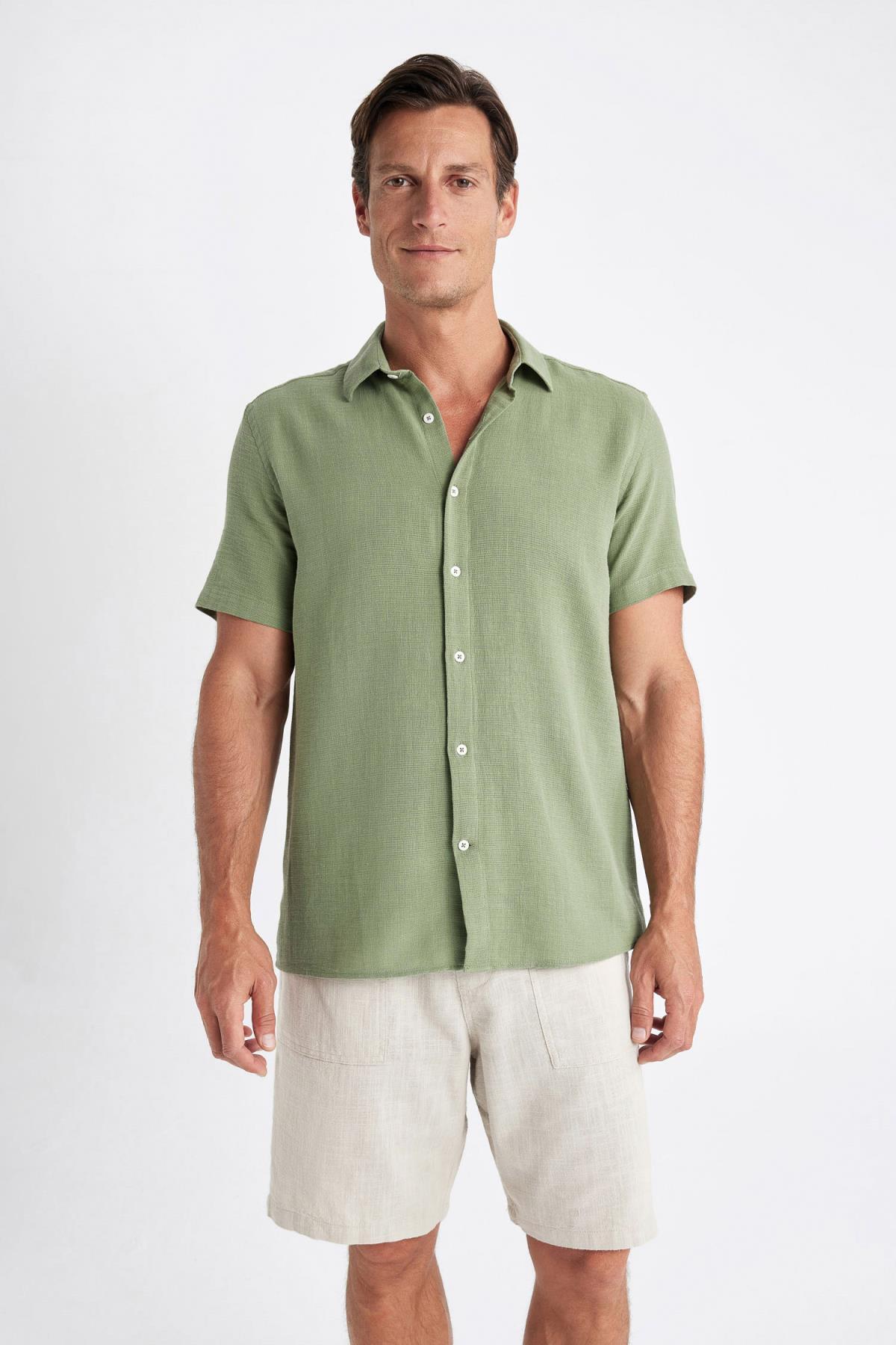 پیراهن مردانه دفاکتو | D2924AX24SM Defacto - Image 3