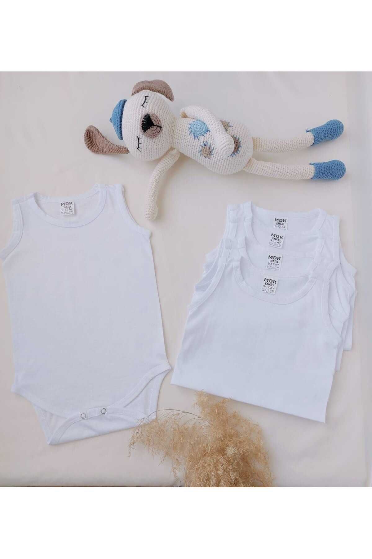 Mdk Shoping 5 Li Bebek Body Atlet Zıbın %100 Pamuk (YANLARI DİKİŞSİZ)