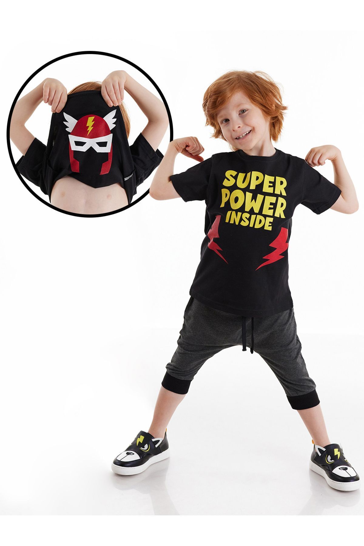 Denokids Super Power Boy футболка комплект капри с шортами CFF-21Y1-061