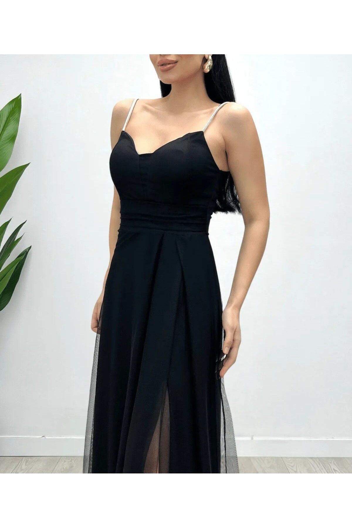 Phoenix Women-Stone Detailed Strappy Evening Dress 3