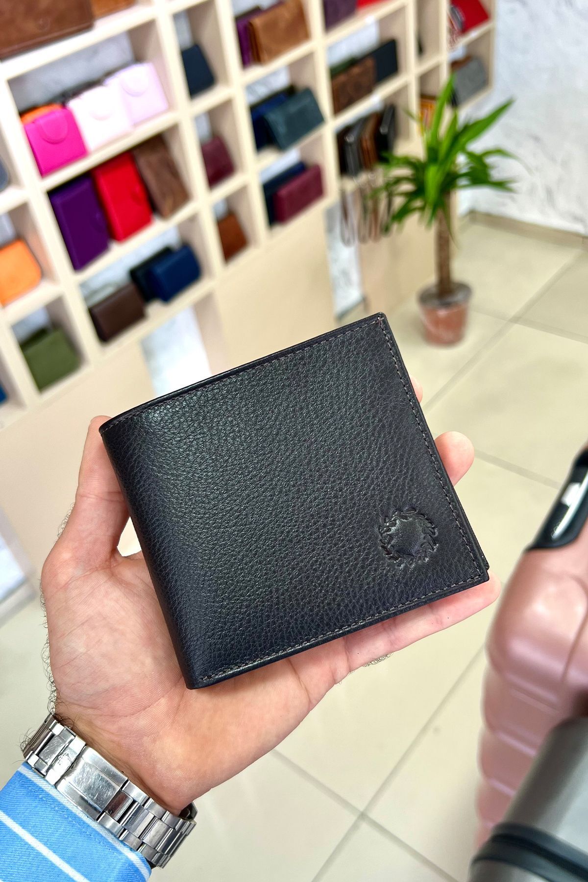 کیف پول مردانه LUPEN BROWN MALE GENUINE LEATHERED ISIM PRINT WALLET هدیه روز پدر CüzCan