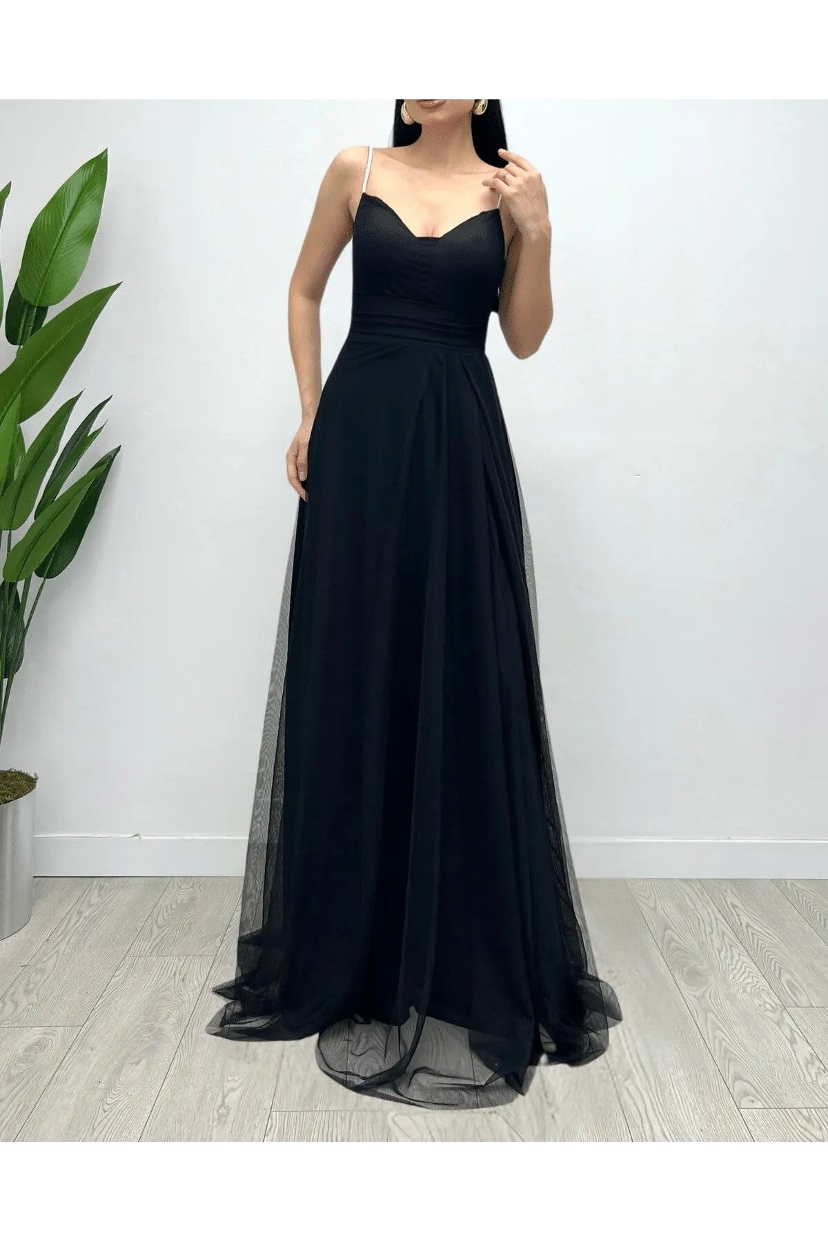 Phoenix Women-Stone Detailed Strappy Evening Dress 2