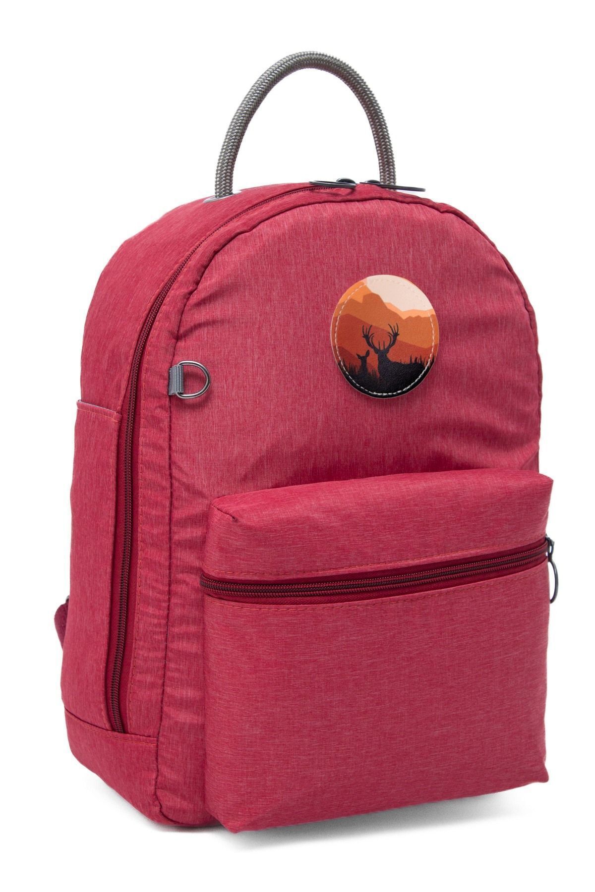 کوله پشتی زنانه قرمز MUCCO | MUCCO-32500 اورجینال - تصویر 4