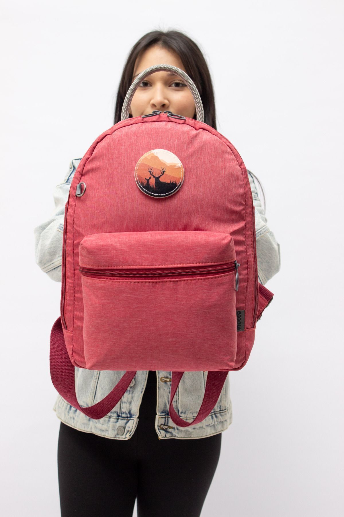 کوله پشتی زنانه قرمز MUCCO | MUCCO-32500 اورجینال - تصویر 5