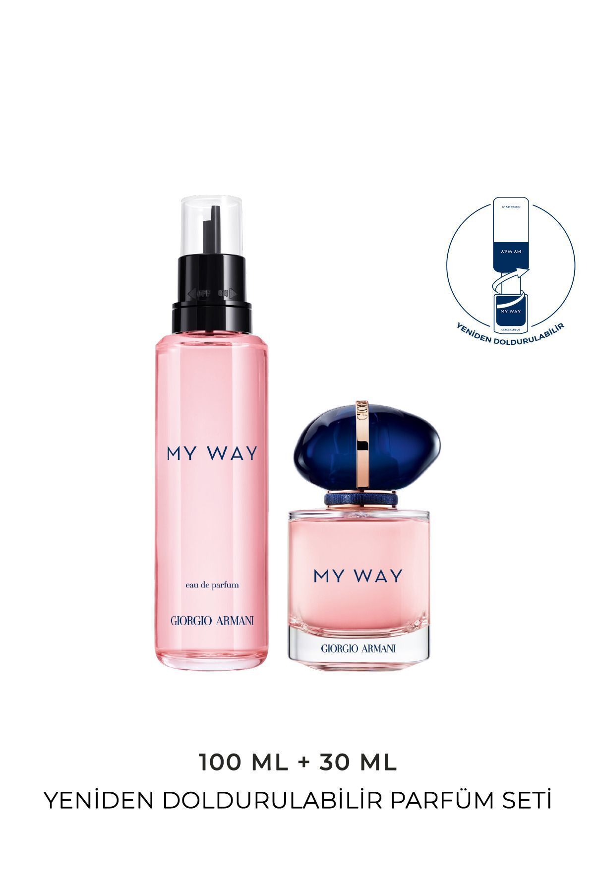 Giorgio Armani My Way Edp 30 мл и 100 мл набор женских парфюмов многоразового использования 7829999999143 VB829143