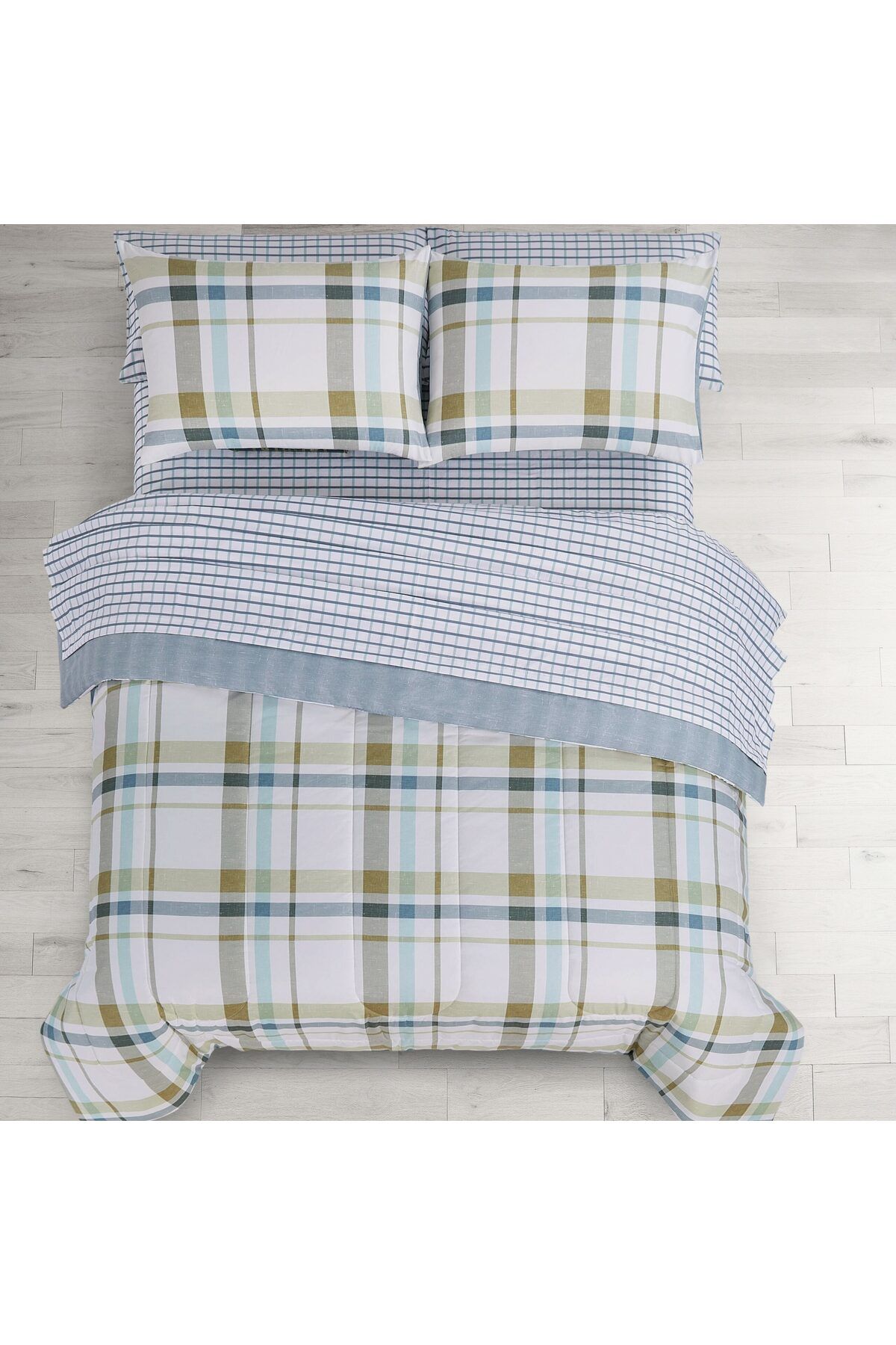 Orange Bed & Bath-طقم لحاف سرير مفرد 9 قطع -203×223 سم-رمادي 2