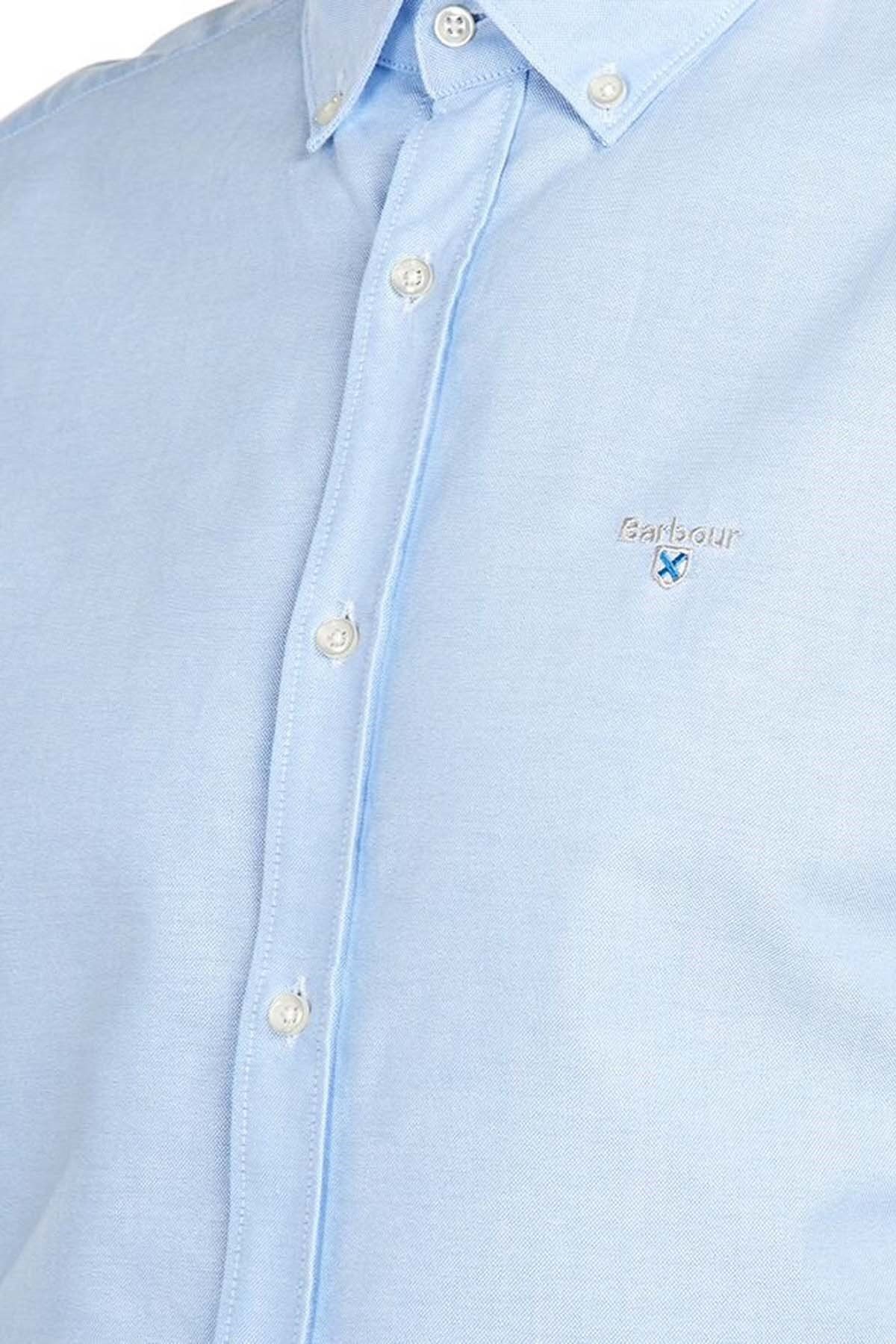 پیراهن / بلوز دکمه دار آبی مردانه آکسفورد 3 Bl32 Sky Blue Barbour