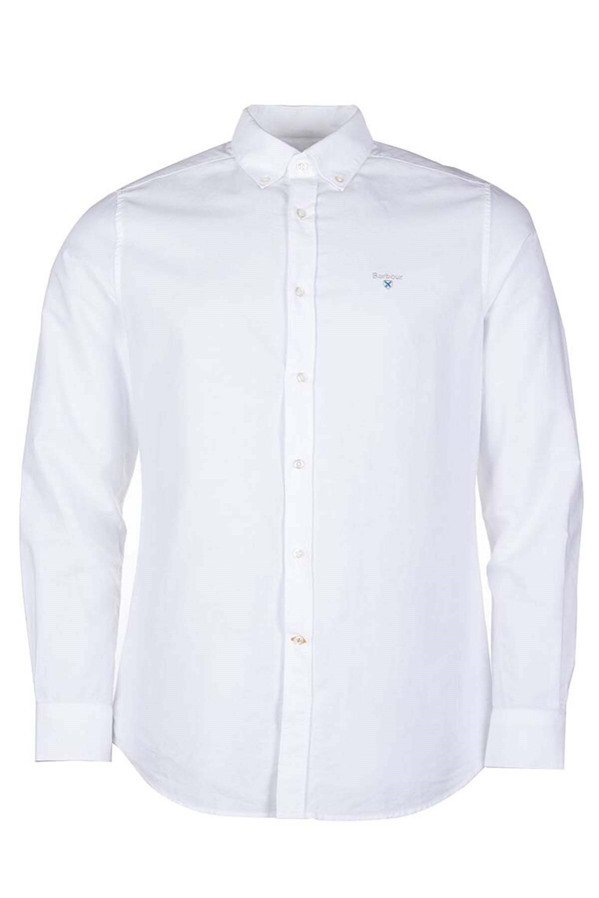 پیراهن / بلوز دکمه دار سفید مردانه آکسفورد 3 WH11 Barbour