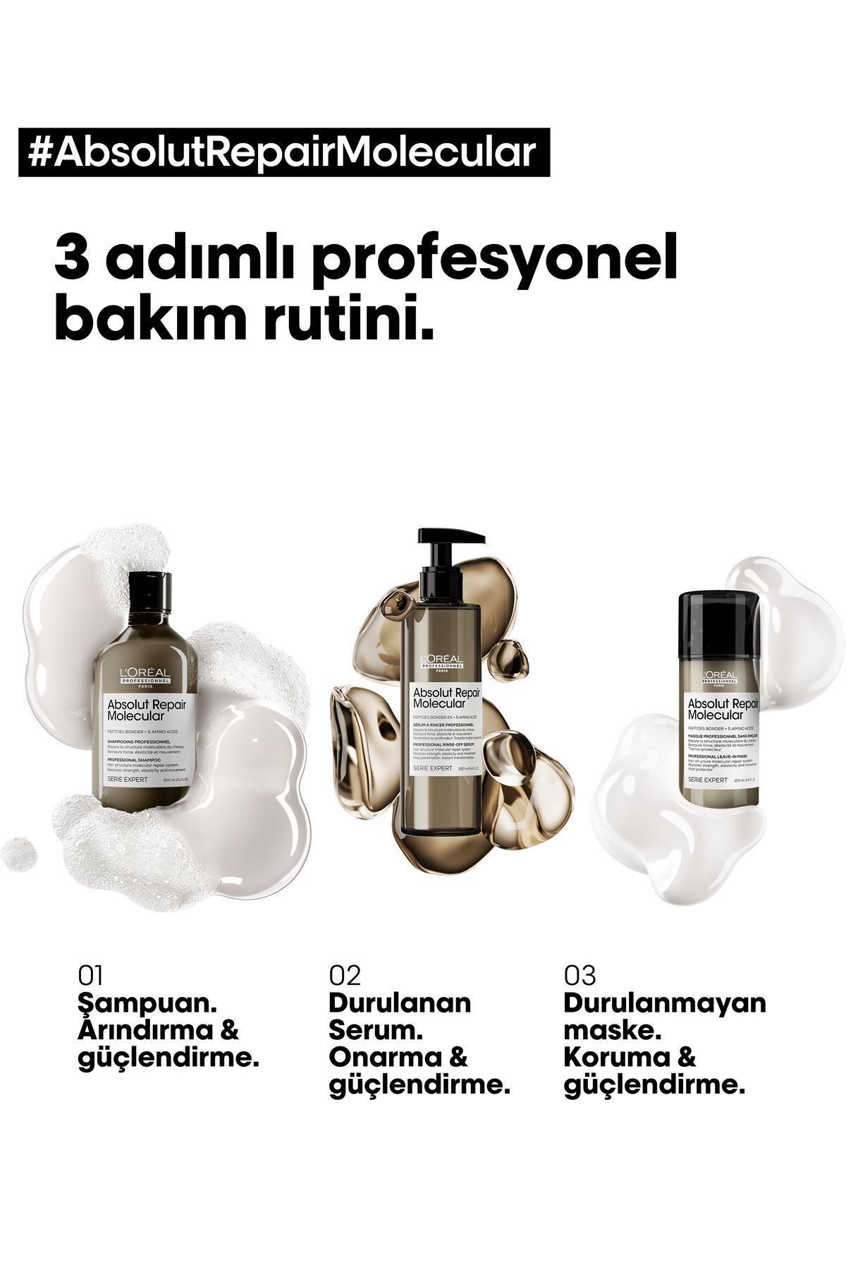 ماسک مو مردانه و زنانه SERIE EXPERT ABSOLUT MOLECULAR همه موهای فرسوده نیست L'oreal Professionnel