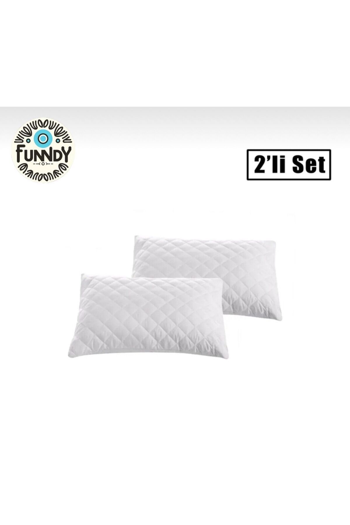 FUNNDY 2’li Set Kapitoneli Fermuarlı Koruyucu Yastık Alezi