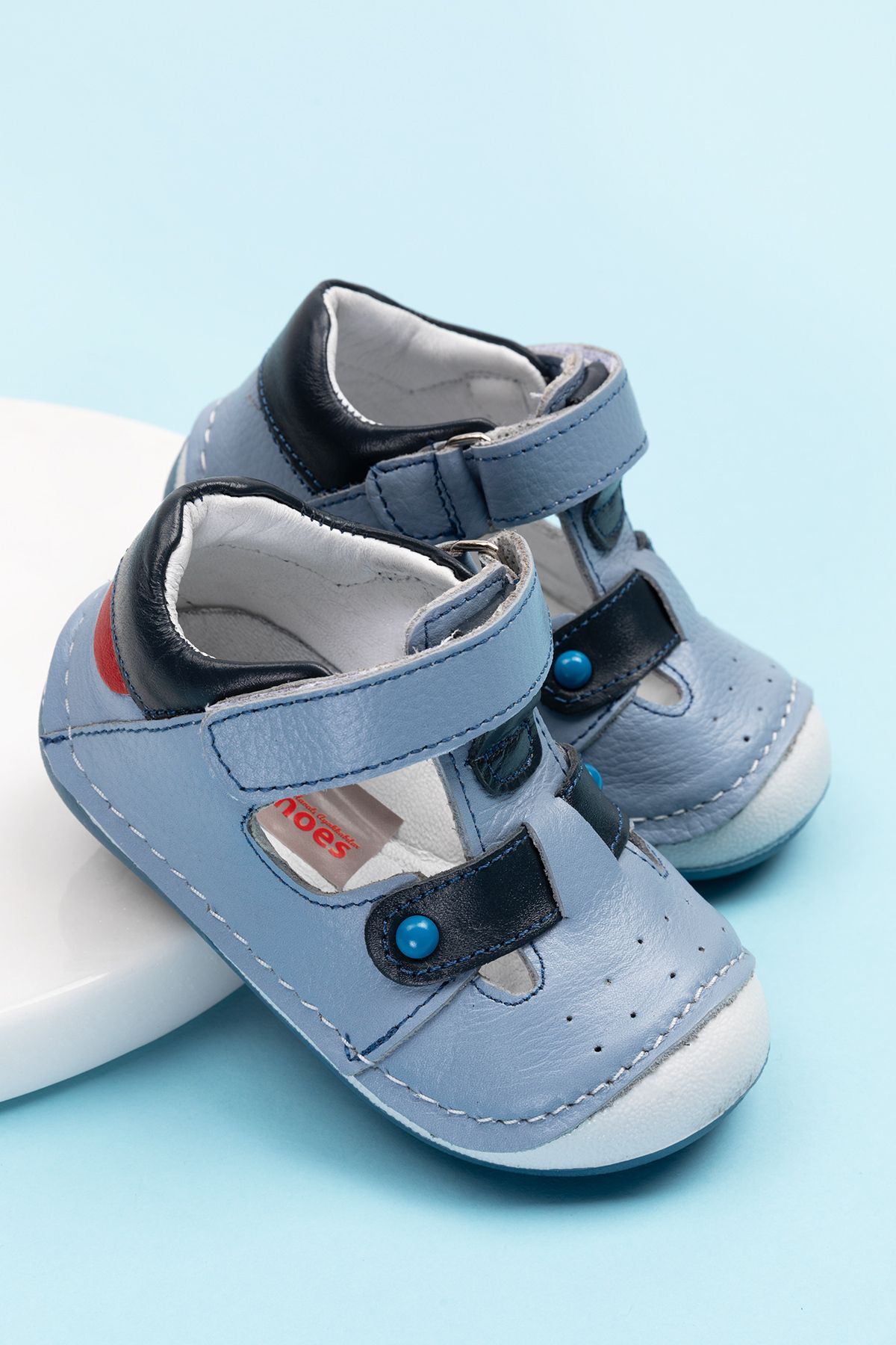 Windy Shoes Hakiki Deri Solo Buz Mavisi İlk Adım Ortopedik Erkek
