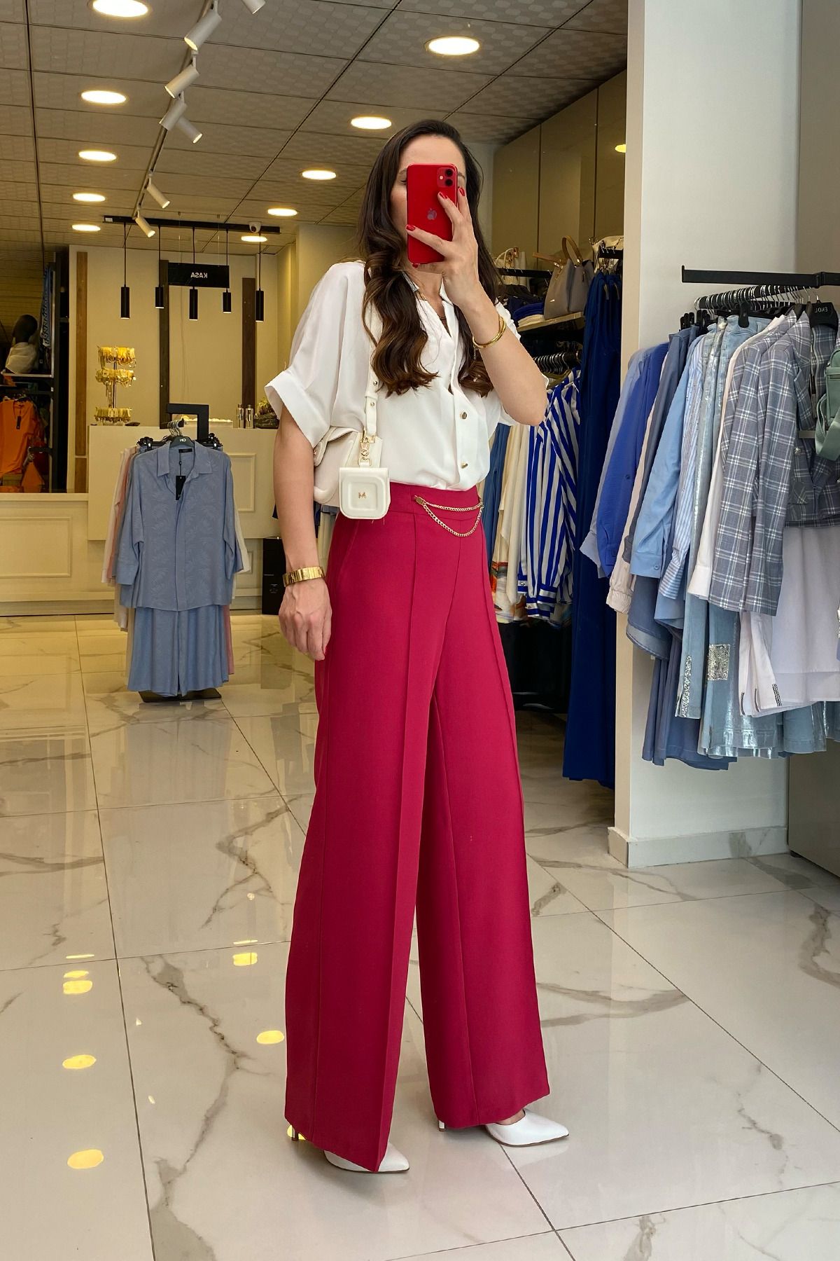 شلوار صورتی زنانه لباس MI FUCHSIA CHAIN فراوان اورجینال Vosse