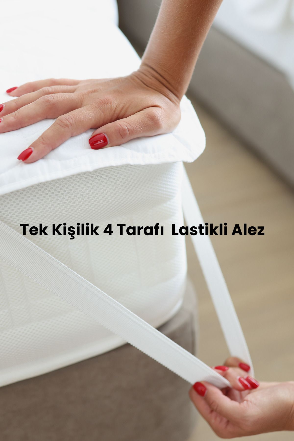 Tek Kişilik Yastık Kılıfı Hediyeli 4 Kenarı Lastikli Sıvı Geçirmez Yatak Koruyucu Alez