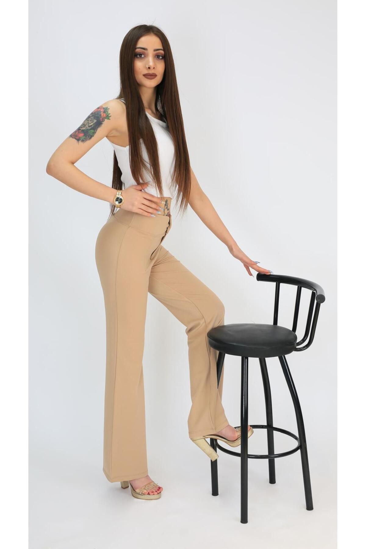 Ressome-Mix.cabinet Women's High Waist Palazzo Trousers 4