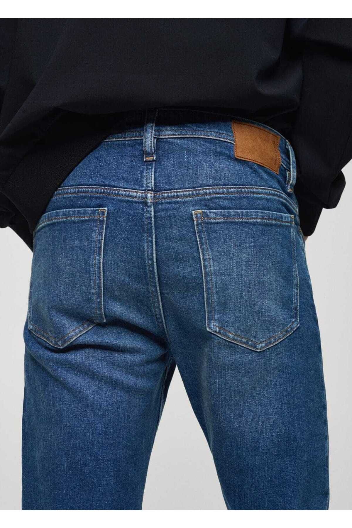 MANGO Man-Jan Slim fit džínsy 8