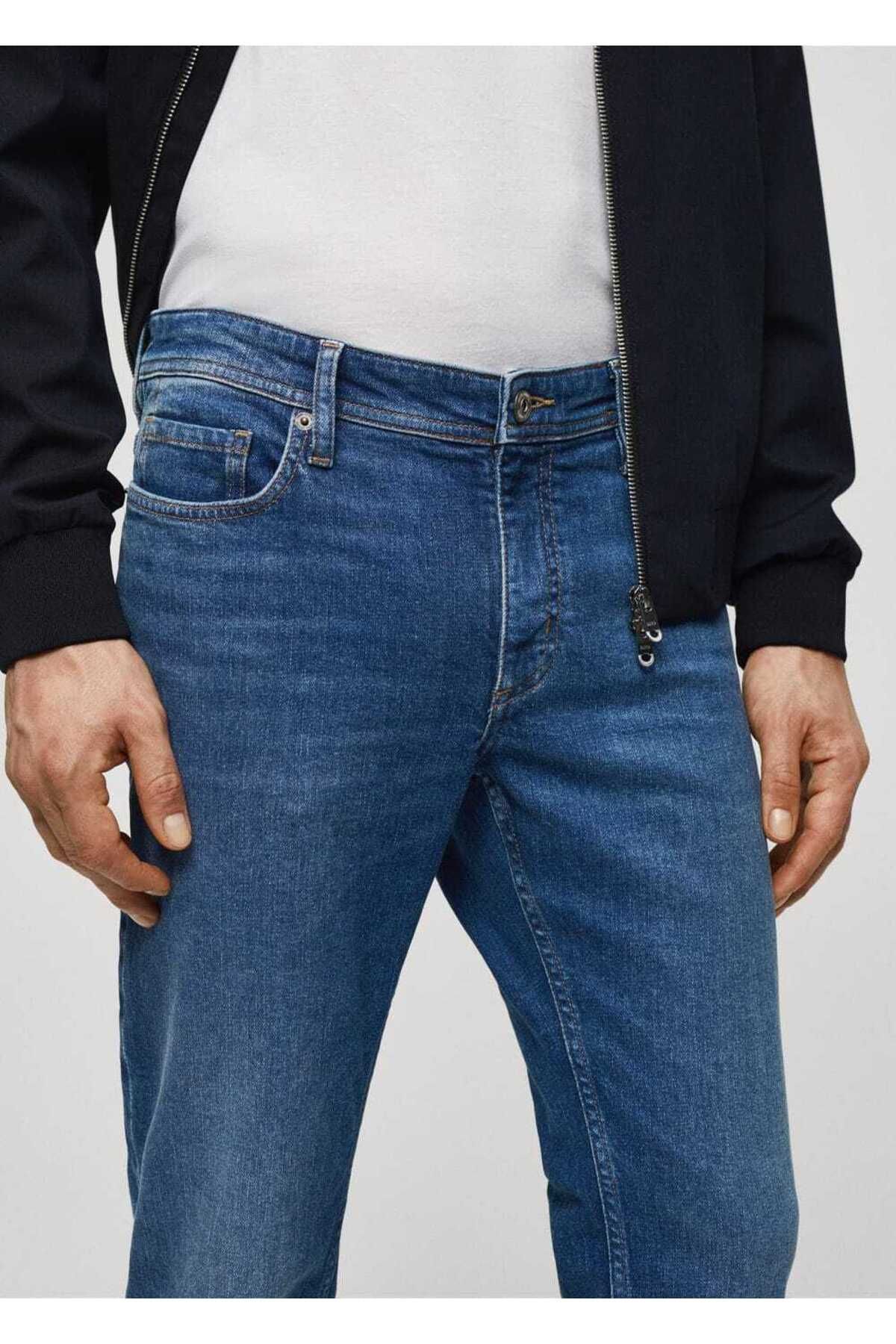 MANGO Man-Jan Slim fit džínsy 7