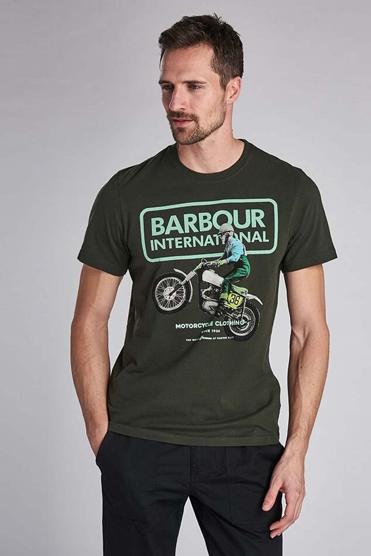 تی شرت سبز مردانه B.int. Archive Comp Gn43 جنگل Barbour