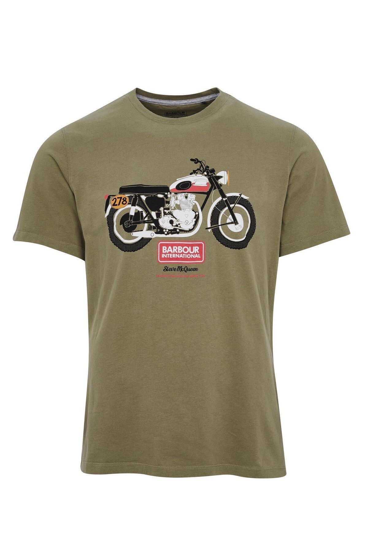 تی شرت سبز مردانه B.int. ایندیانا GN15 Moss Light Barbour