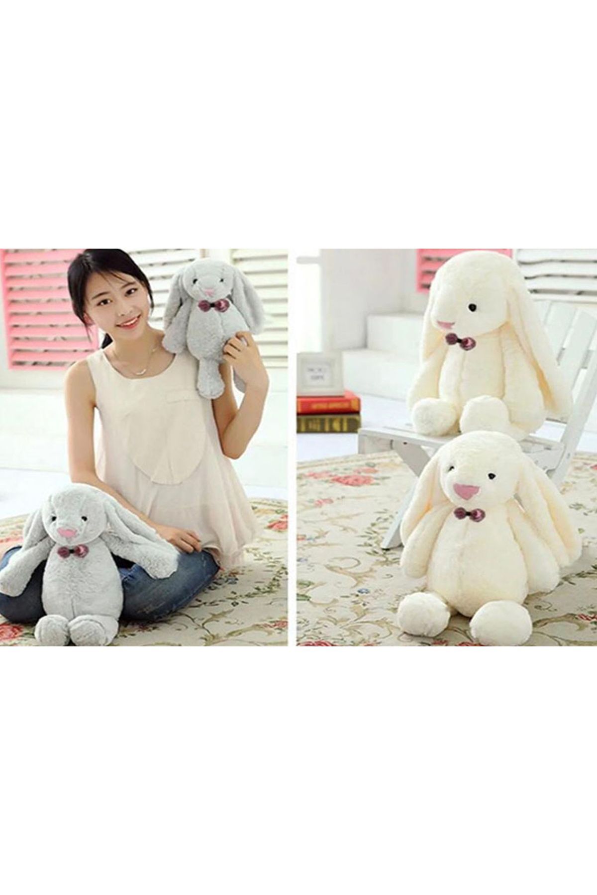 MİLJA Peluş Tavşan Uyku Arkadaşım 65 cm fotoğrafı 4 (önizleme)