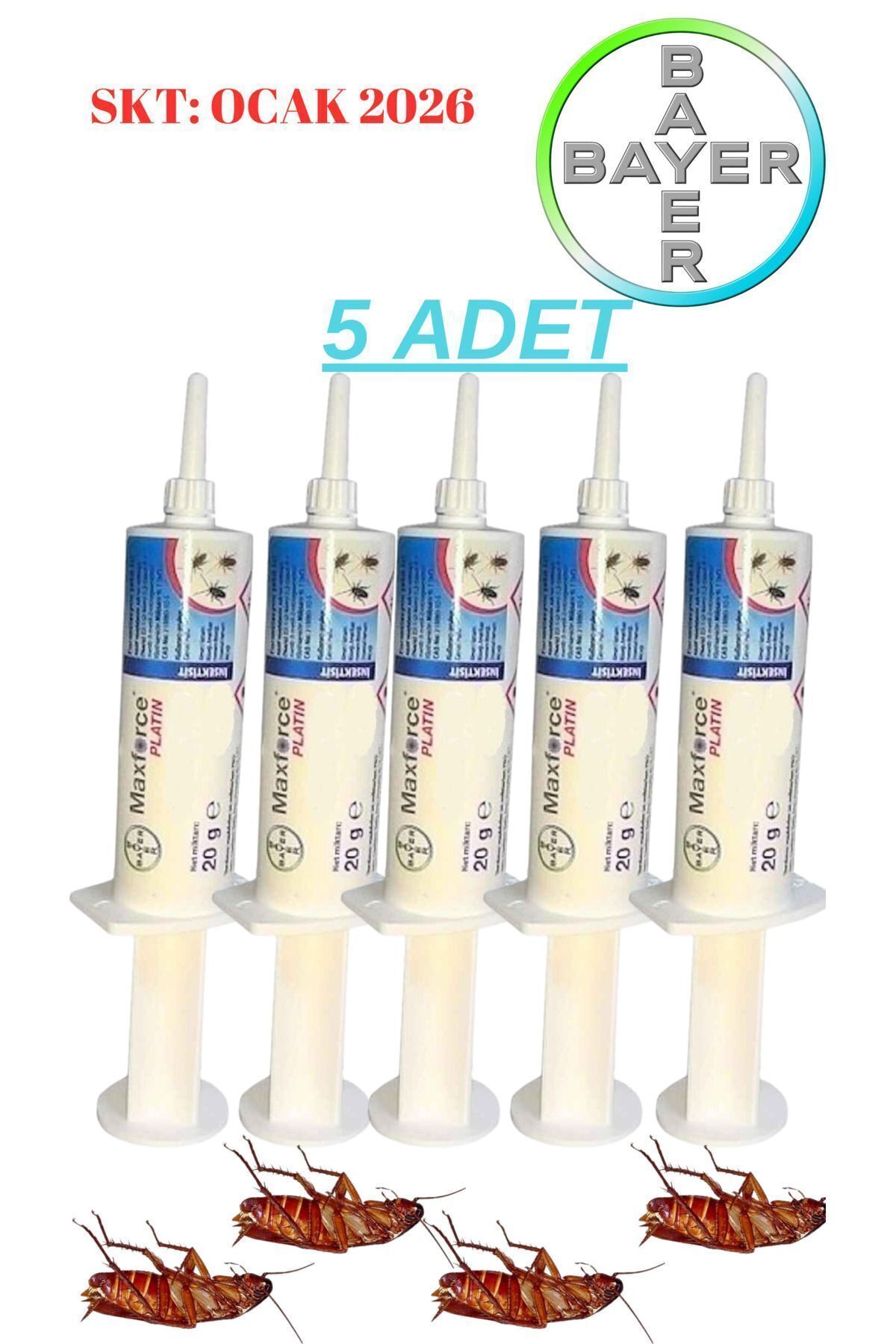 Bayer Maxforce Platin Hamamböceği Jeli 20 gr 5 Adet