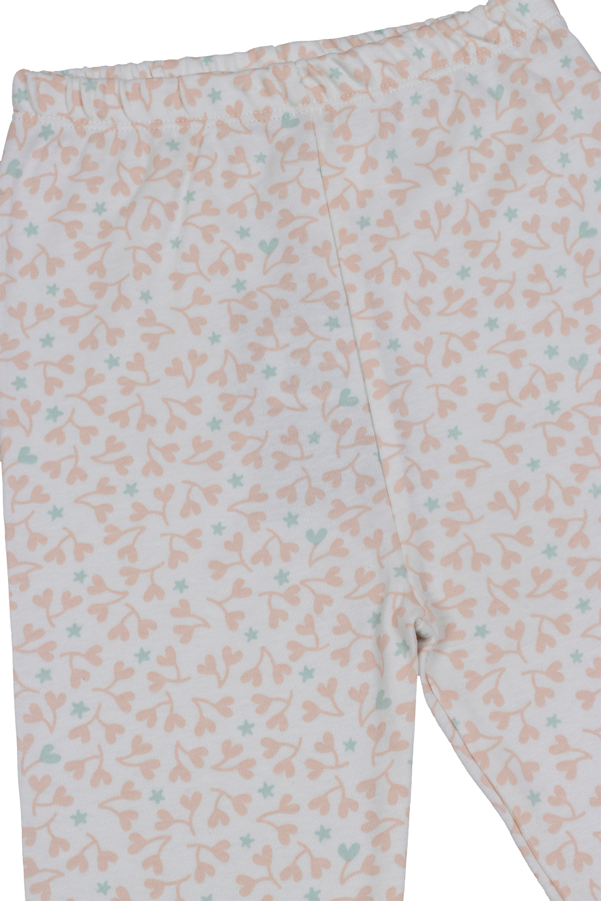 Melekpare Kız Bebek Patikli Pantolon Kendinden Çoraplı Alt Pijama Mevsimlik %100 Organik Pamuk 2'li Set fotoğrafı 6 (önizleme)