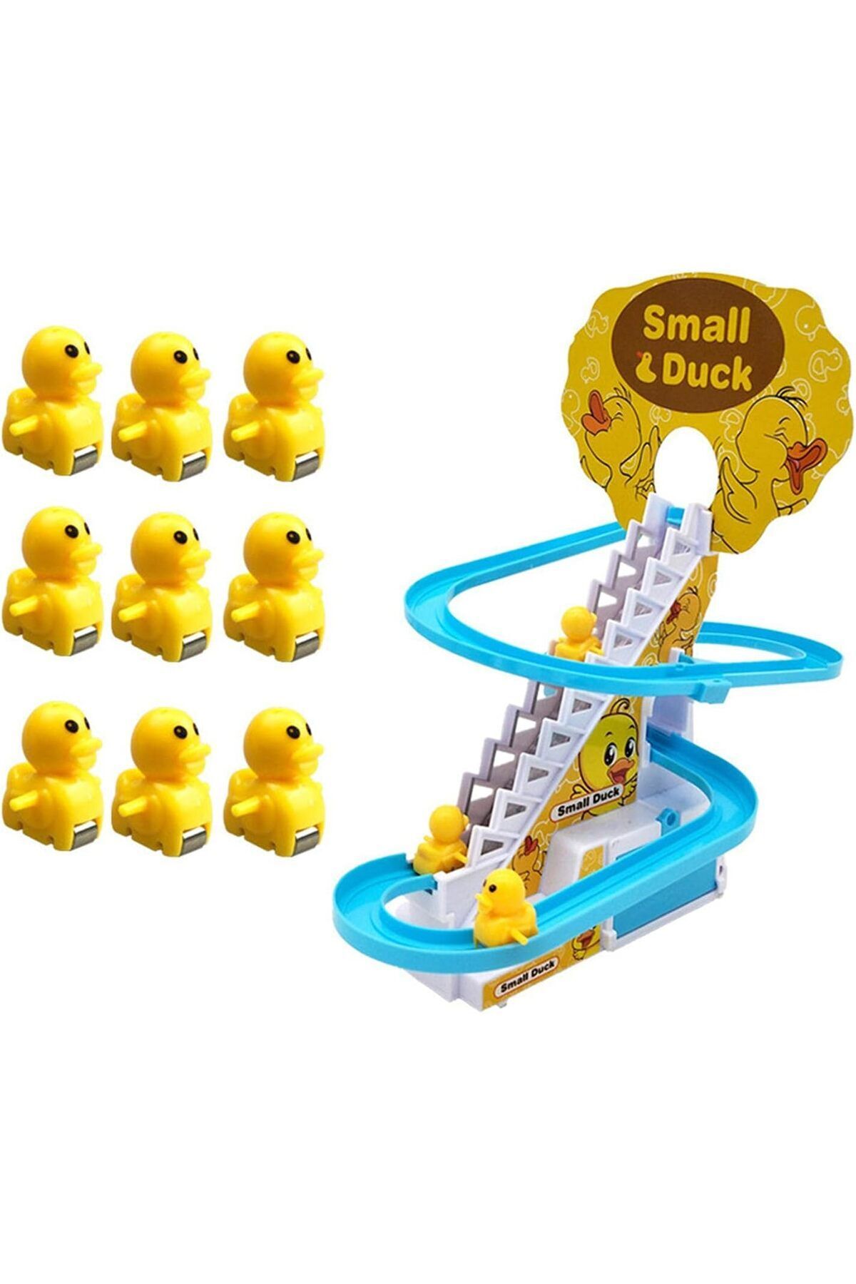 9 Ördekli Ördek Dön Dolaş Işıklı Müzikli Ördekli Dön Dolaş Oyunu Merdivenden Kayan Ördekler