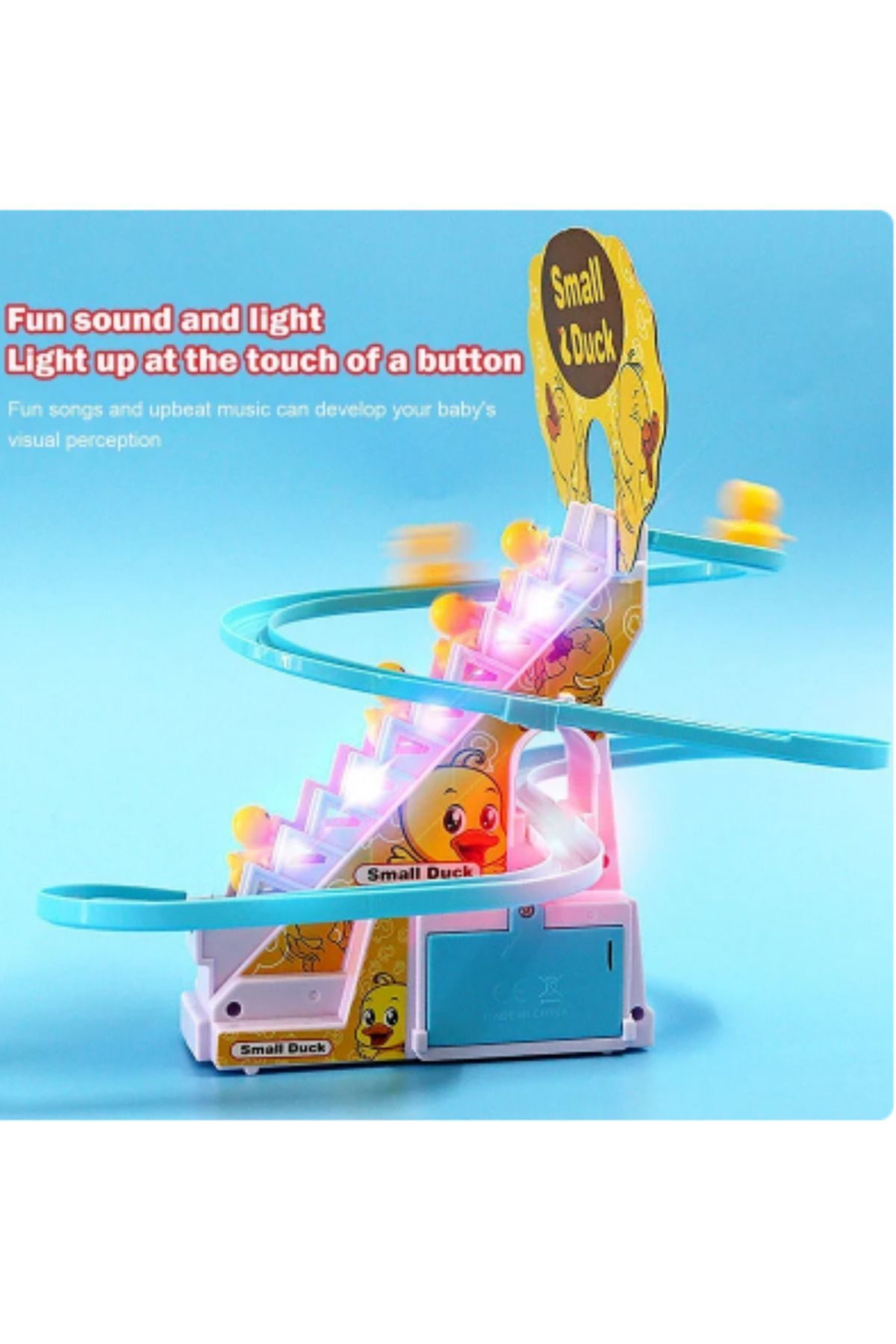 9 Ördekli Ördek Dön Dolaş Işıklı Müzikli Ördekli Dön Dolaş Oyunu Merdivenden Kayan Ördekler