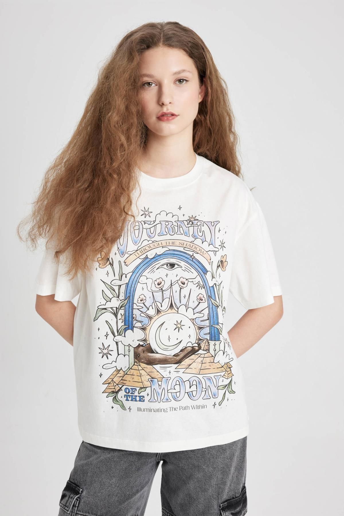 تی شرت زنانه دفاکتو | C5956AX24SM Defacto - Image 3