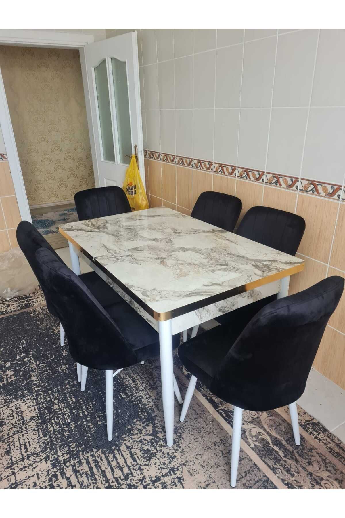 6 Sandalyeli Salon-mutfak Masa Takımı Yemek Masası Takımı