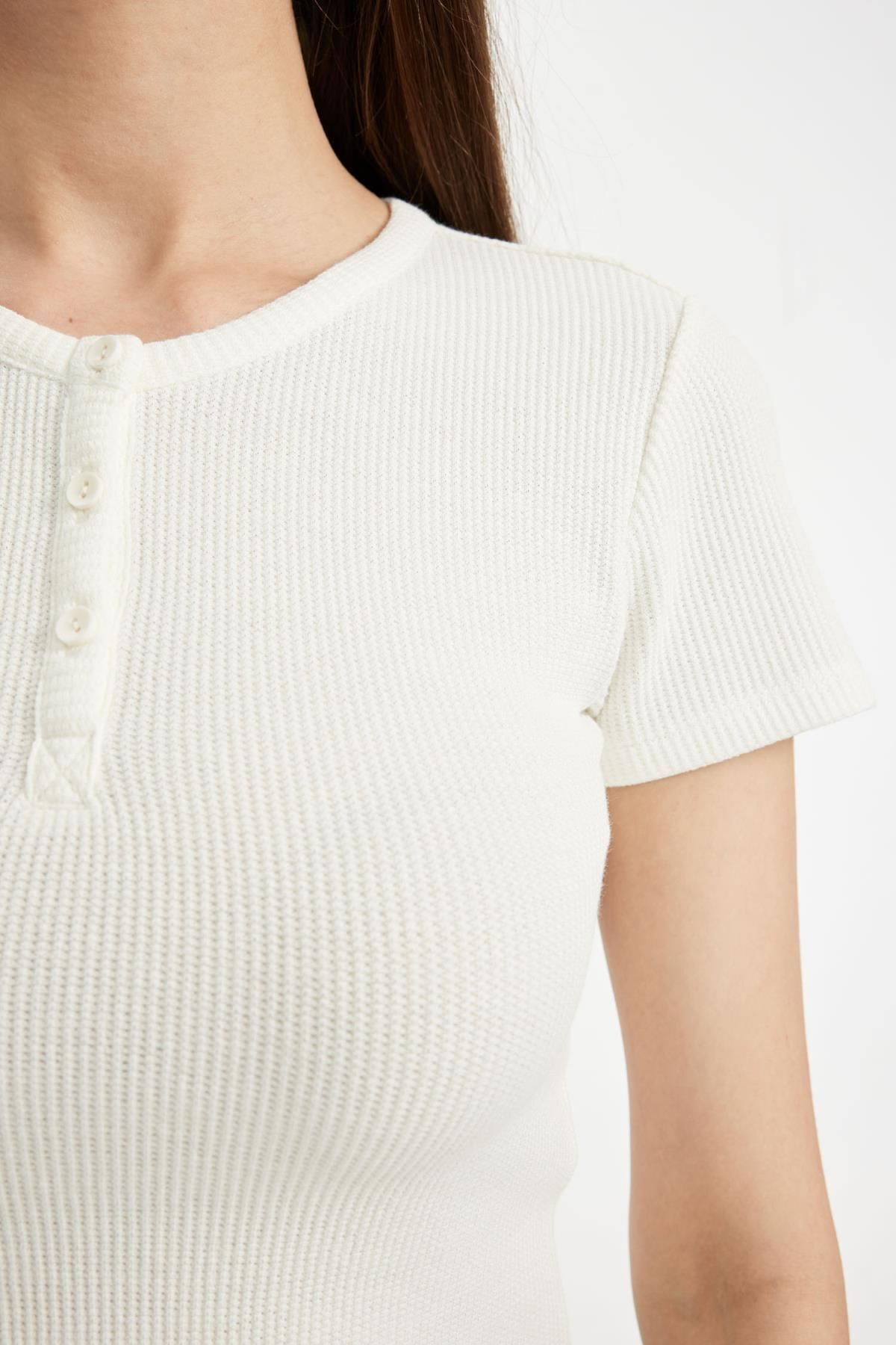 تی شرت زنانه دفاکتو | D1189AX24SM Defacto - Image 5