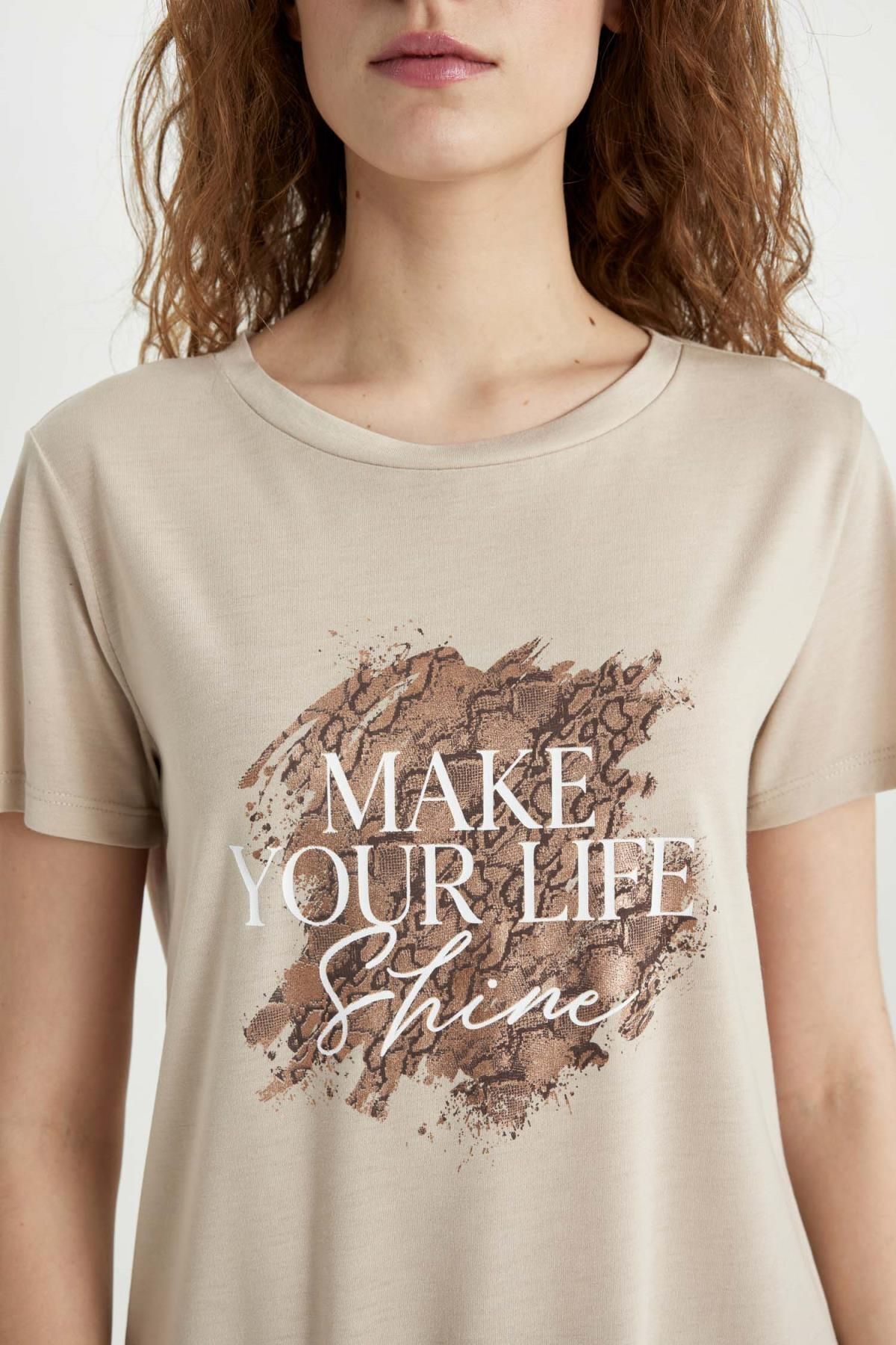 تی شرت زنانه دفاکتو | C3680AX24SP Defacto - Image 4