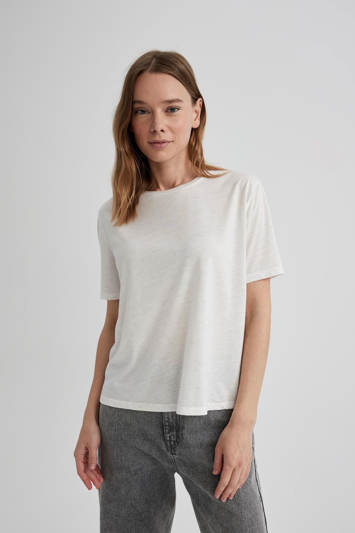 تی شرت زنانه دفاکتو | C1662AX24SP Defacto - Image 3