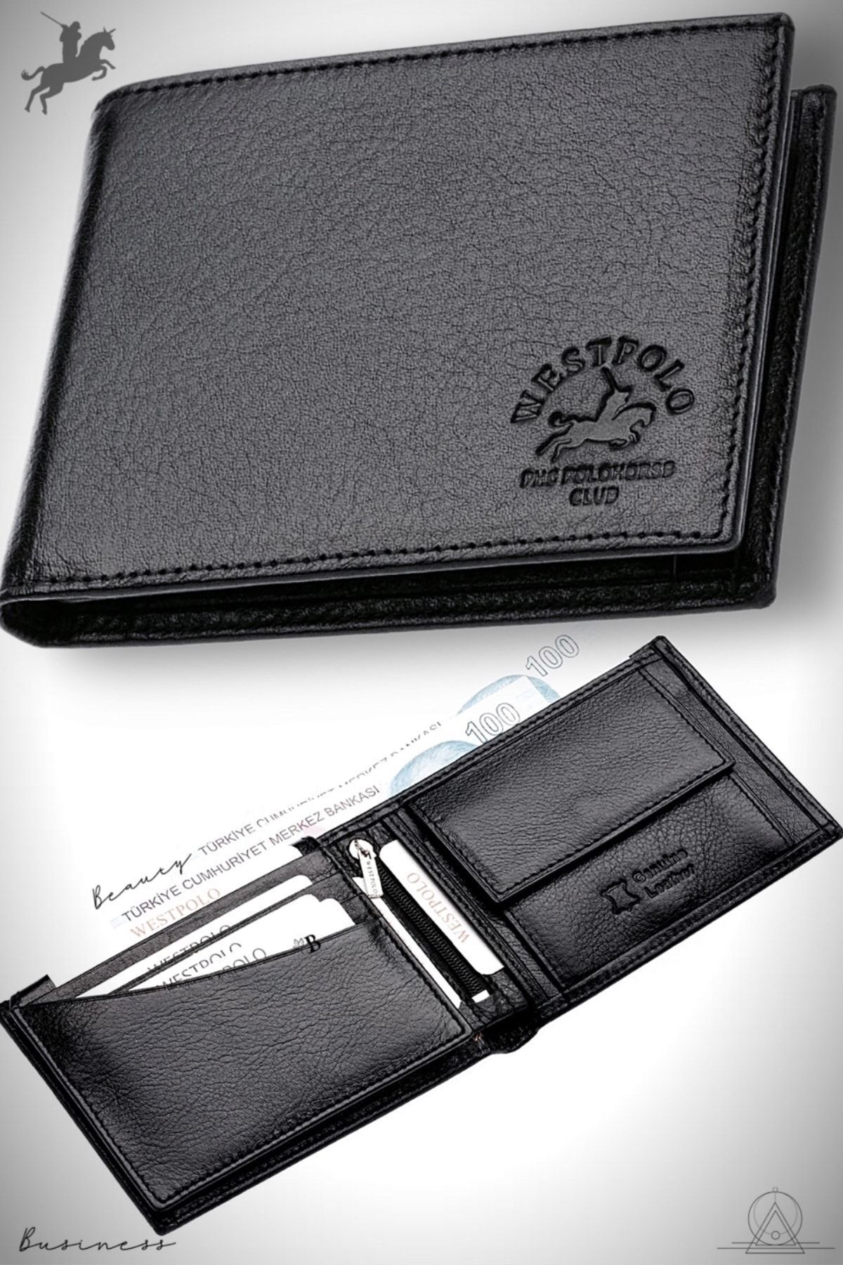 Westpolo West Polo New Season Men's Genuine Leather Card