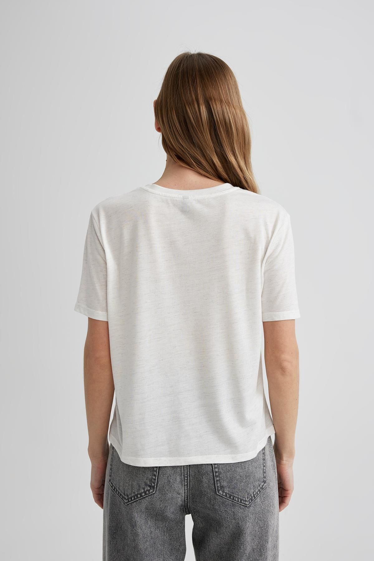 تی شرت زنانه دفاکتو | C1662AX24SP Defacto - Image 5