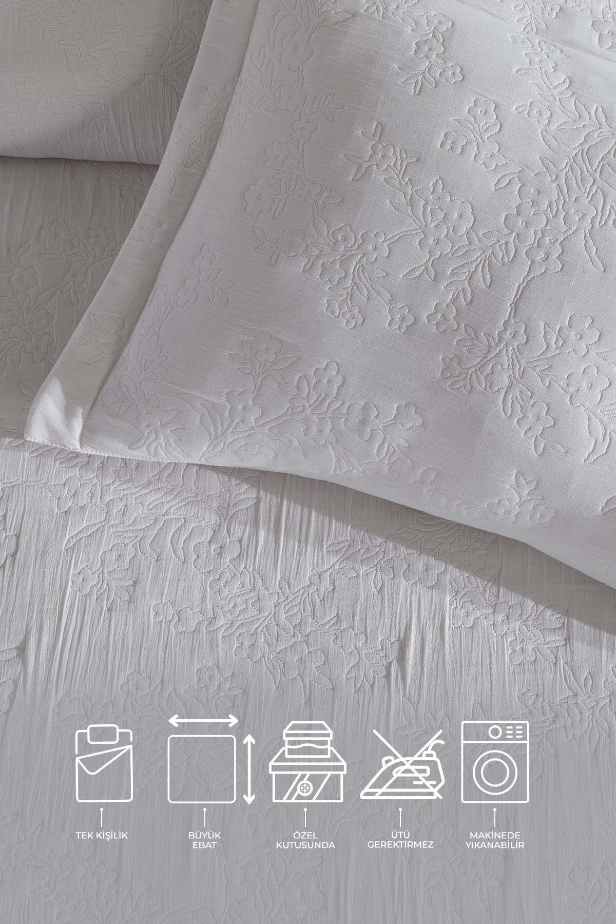 Elart-Single Ecru Bedspread - Nice 3