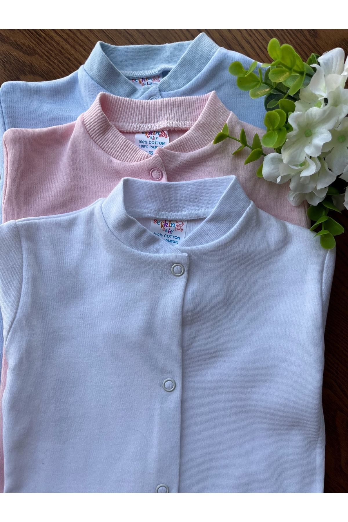 بادی نوزادی دخترانه صورتی Genel Markalar | 333525 اورجینال - تصویر 4