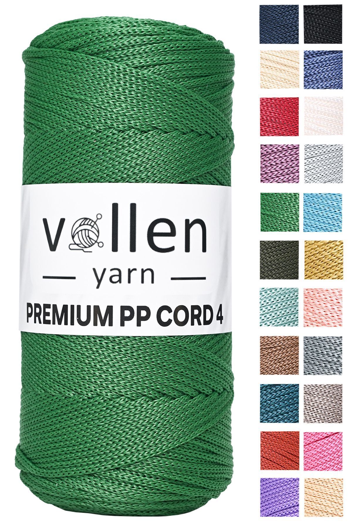 vollen yarn-200gr/230m Premium Polyester Macrame Thread 2mm, Macrame Thread, Macrame, Supla, Bag Thread, Green 1