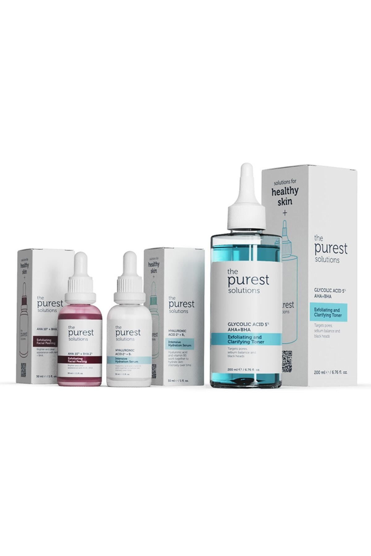 The Purest Solutions Siyah Nokta Karşıtı Ve Gözenek Sıkılaştırmaya Yardımcı Nemlendirici Bakım Seti