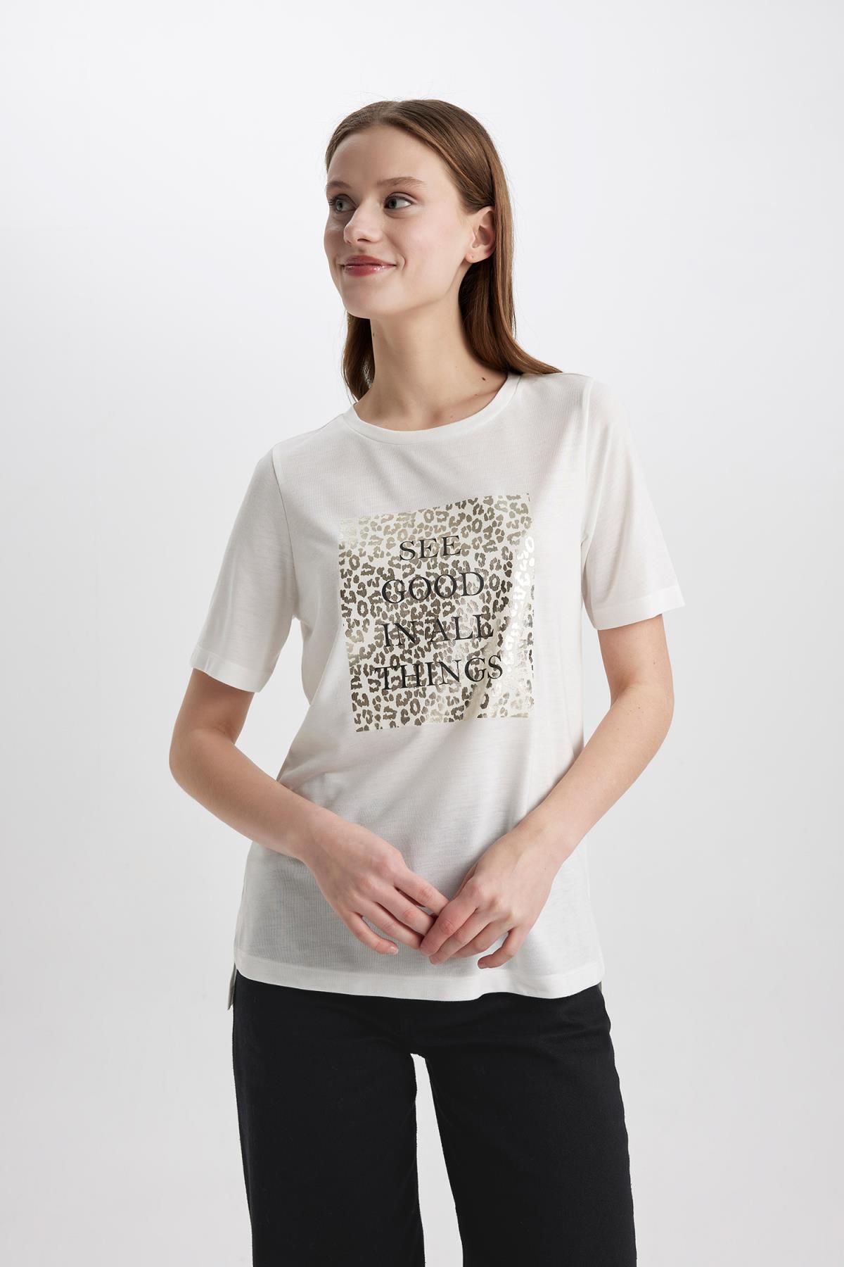 تی شرت زنانه دفاکتو | B9214AX24SM Defacto - Image 4