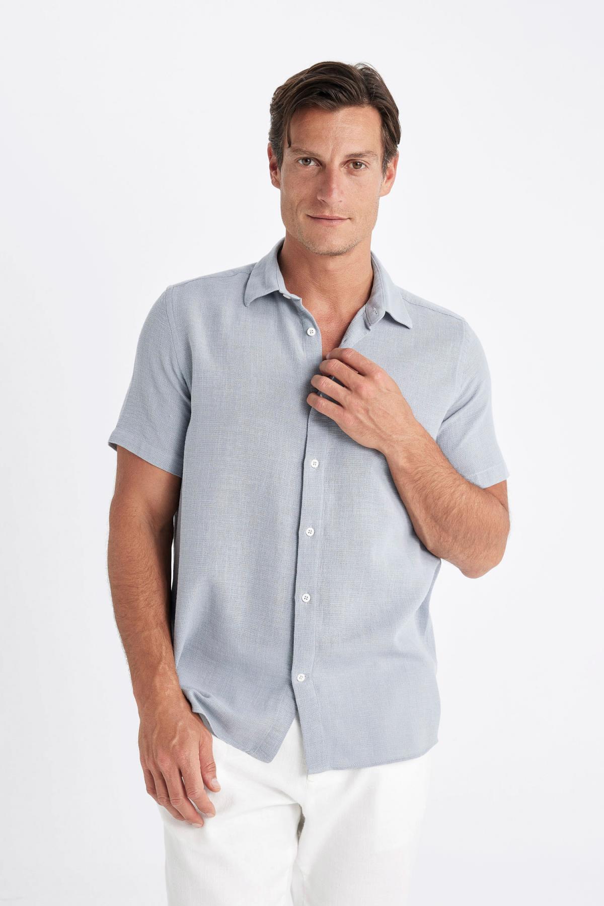 پیراهن مردانه دفاکتو | D2924AX24SM Defacto - Image 4