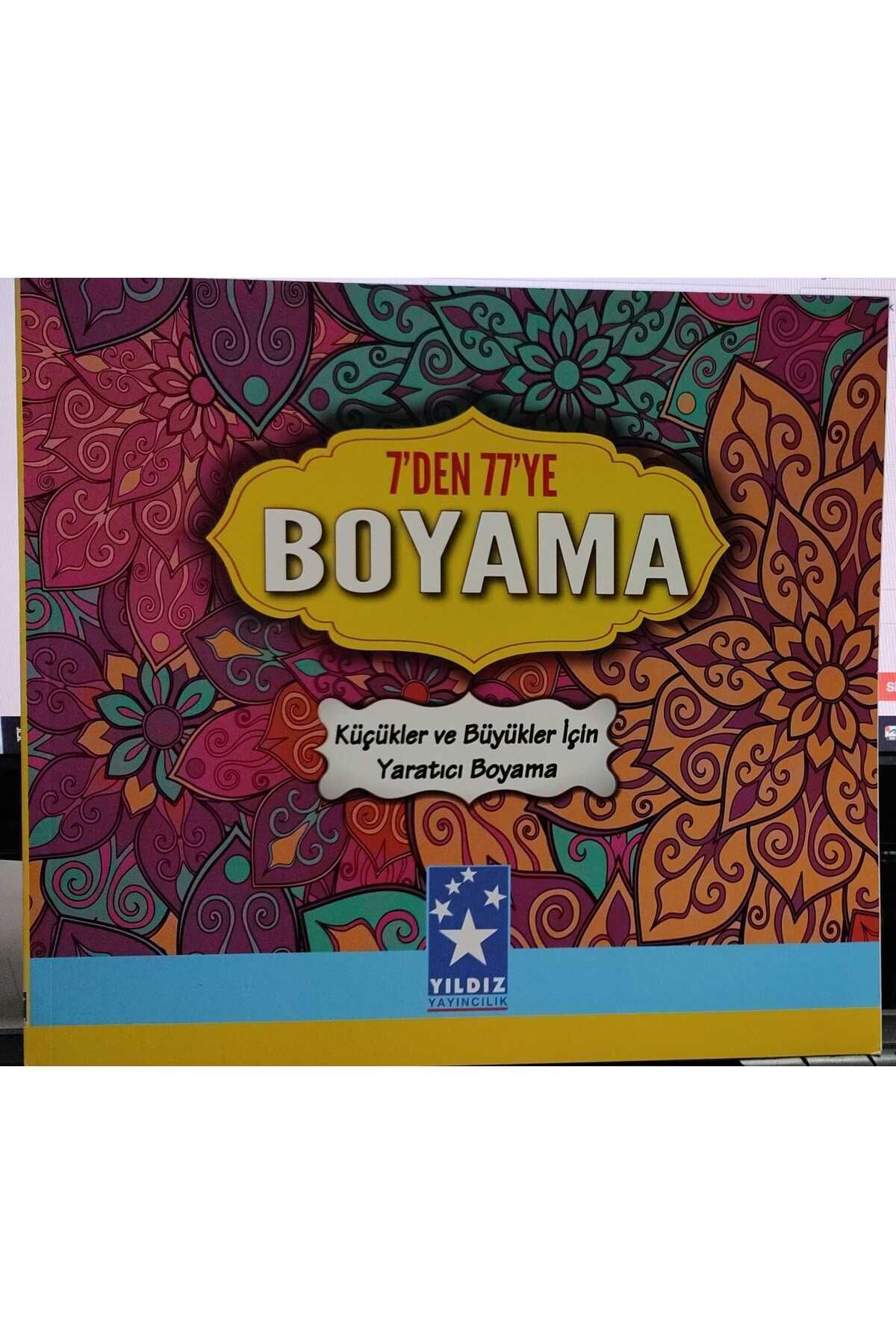 Yıldız  Mandala 7'den 77'ye Boyama Sarı Kitap