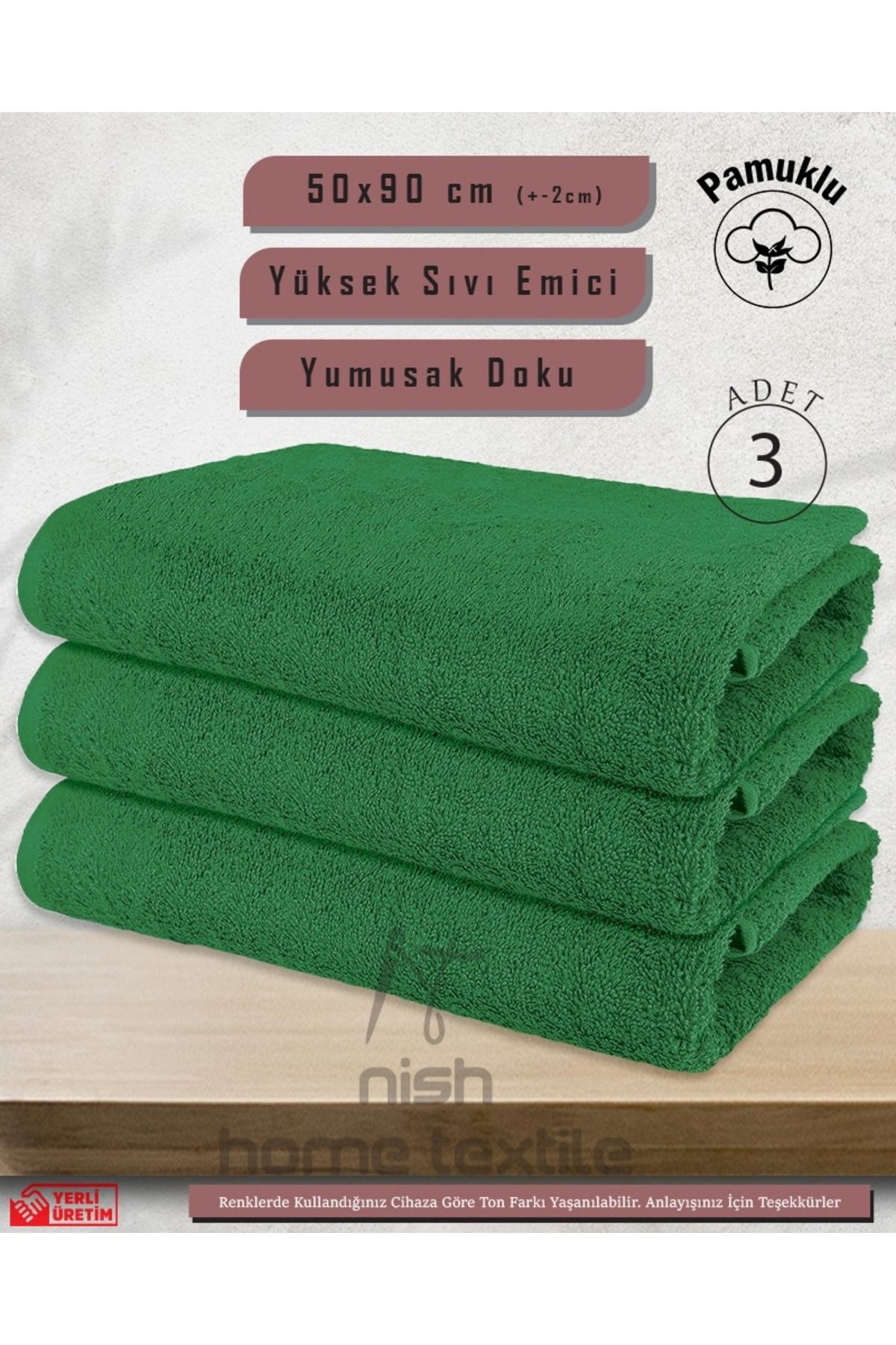 Neesh Set 3 Prosoape De Fitness Din Bumbac 50x90 - Model De Coafura, Sport Si Frizer - Destdore - One Size