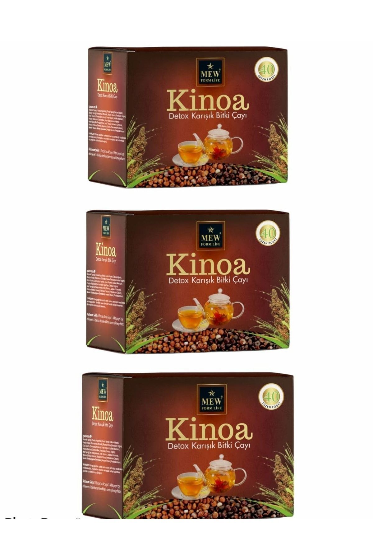 Kinoa Detox Çayı 40'lı Süzen Poşet 3 Paket