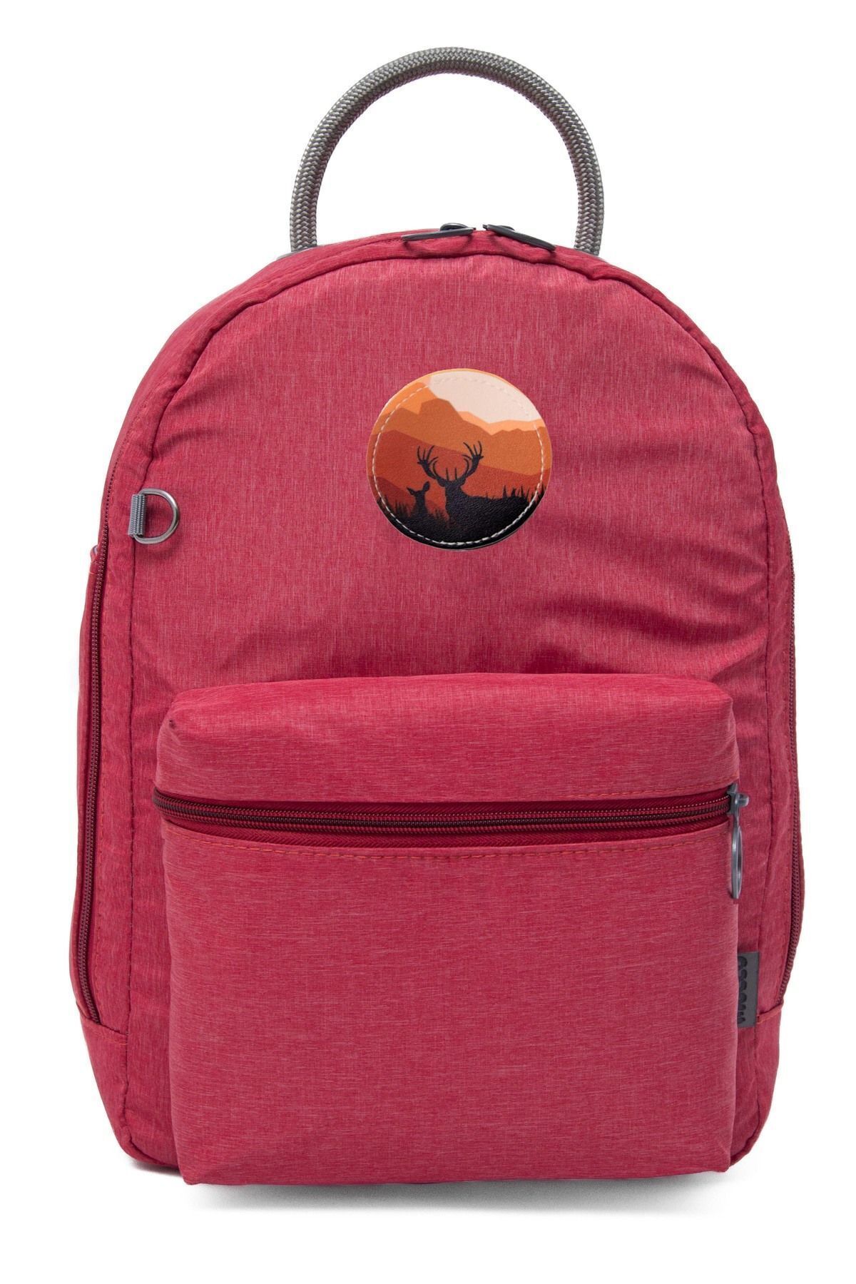 کوله پشتی زنانه قرمز MUCCO | MUCCO-32500 اورجینال - تصویر 3