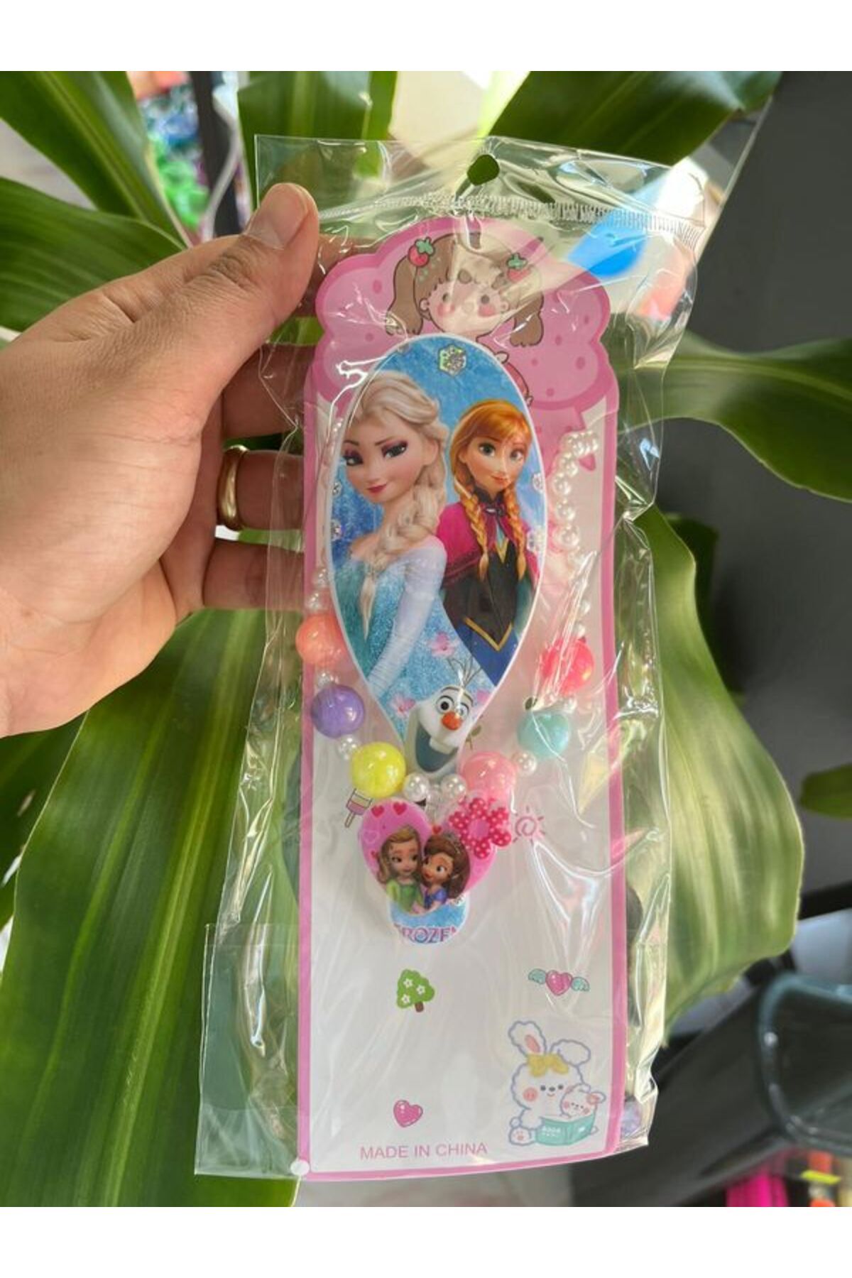 ست شانه ای گردنبند السا و آنا سایز کوچک آبی برای کودکان EyER Shoping