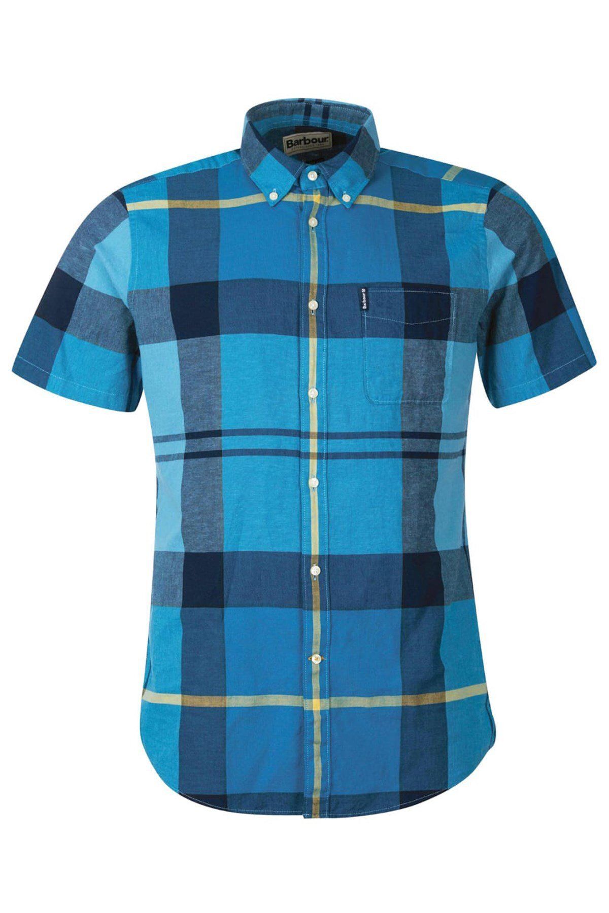 پیراهن / بلوز دکمه دار آبی مردانه داگلاس S AQ51 Aqua Barbour