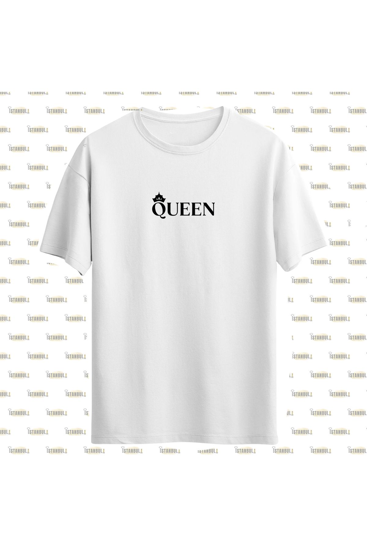 aynewmoda king quen baskılı oversize T-shirt