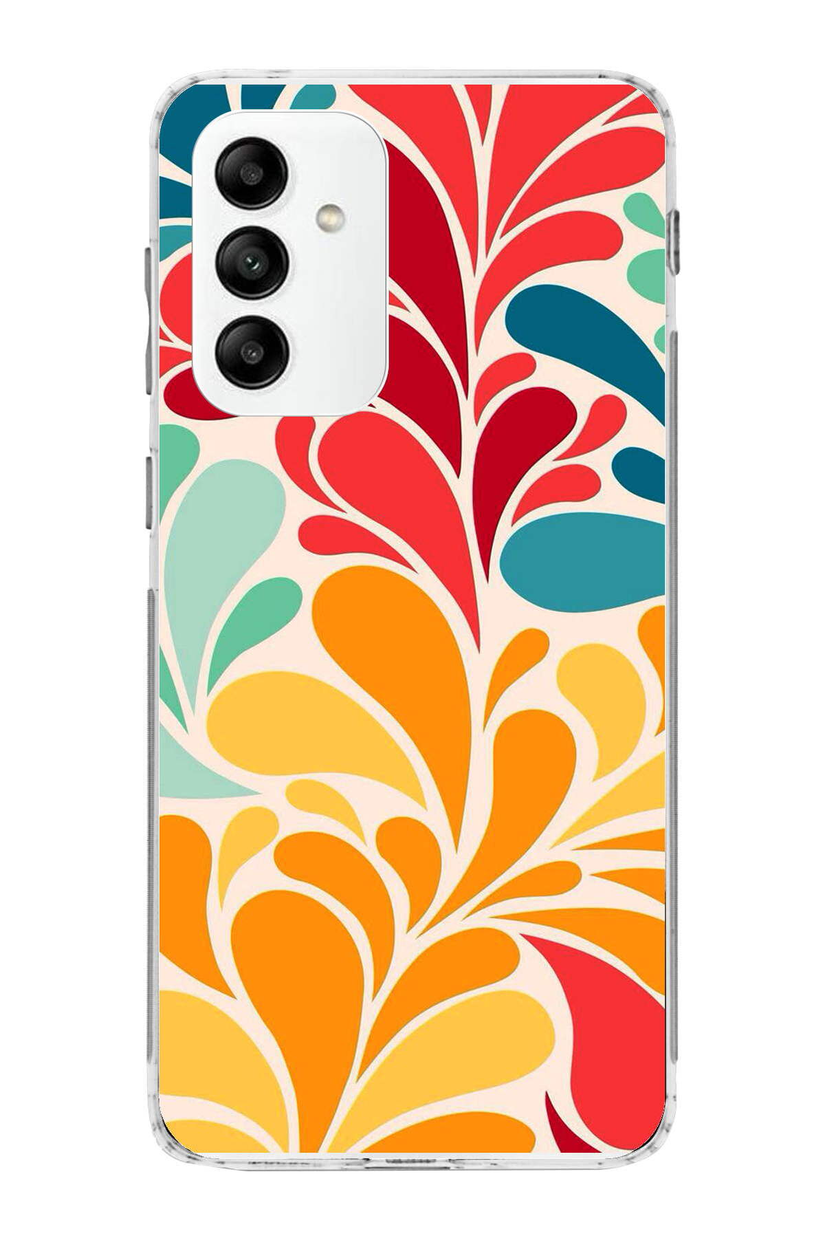 Samsung Galaxy M23 ile Uyumlu 1mm Slim Fit Retro Renkler 5 Baskılı Şeffaf Kılıf