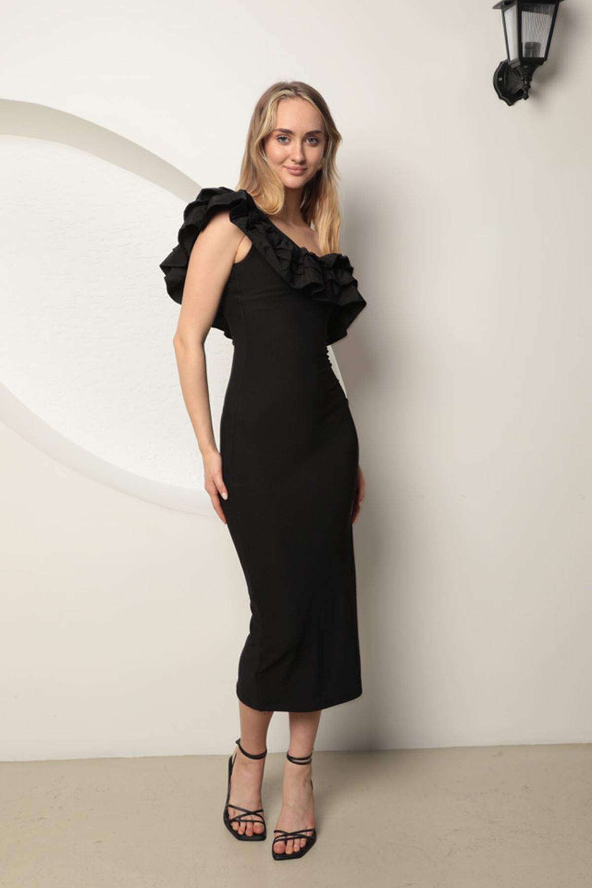 Veform-Rochie lungă pentru femei cu un singur umăr - KKTS3011 7